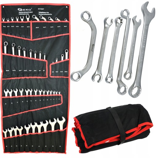 НАБІР ГАЙКОВИХ КЛЮЧІВ GEKO НАБІР КЛЮЧІВ КІЛЬЦЕВИХ РАЗВИШНИХ CRV 47EL G11247