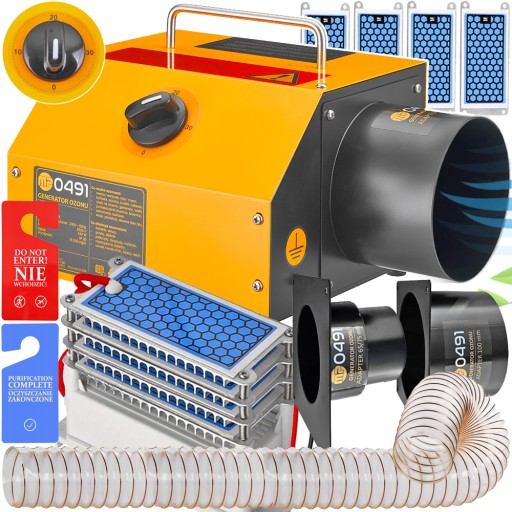 ГЕНЕРАТОР ОЗОНА Озонатор Очиститель воздуха 60 000 МГ/Ч ПЕРЕХОДНИКИ ТРУБКА 2м