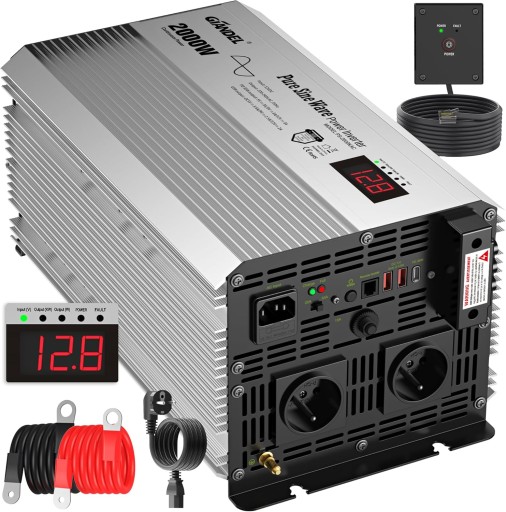 GIANDEL Инвертор чистой синусоиды 2000Вт с дистанционным управлением M191