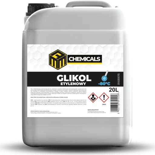 ЕТИЛЕНГЛІКОЛЬ КОНЦЕНТРАТ сонячної охолоджувальної рідини -80°C 20л