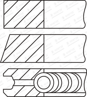 08-451300-00 - GOETZE ПОРШНЕВІ КІЛЬЦЯ OPEL INSIGNIA 2,0 CDTI 14-