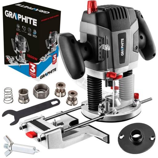 ФРЕЗЕРНИЙ ВЕРСТАТ ДЛЯ ВЕРХНЬОГО ШПИНДЕЛЯ 1300 Вт РУЧКА 6-8-12 ММ ГРАФІТОВА 59G717