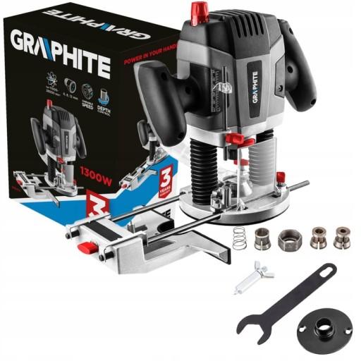 ФРЕЗЕРНО-ФРЕЗЕРНЫЙ СТАНОК ПО ДЕРЕВЮ С ГРАФИТОМ 1300ВТ РУЧКА 6, 8, 12 мм 59G717