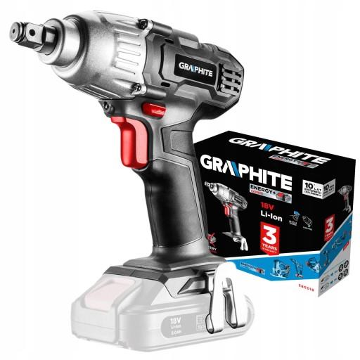 ГРАФИТОВЫЙ АККУМУЛЯТОРНЫЙ КЛЮЧ 18 В, литий-ионный, 180 нм 58G018