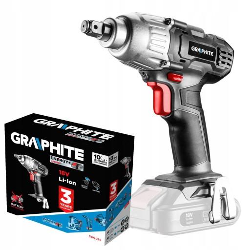 ГРАФІТОВИЙ АКУМУЛЯТОРНИЙ УДАРНИЙ КЛЮЧ 18V Li-Ion 180nm 58G018