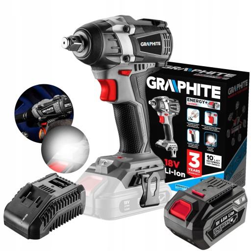 ГРАФІТОВИЙ БЕЗЩІТКОВИЙ УДАРНИЙ КЛЮЧ 58G028 + 6Ah