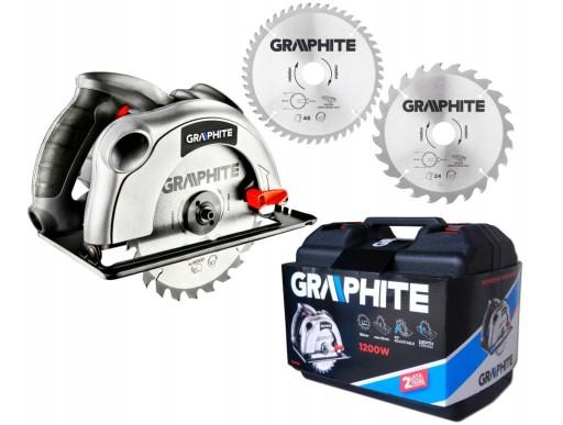 ЦИРКУЛЯРНА ПИЛА GRAPHITE 1200W + 2 ДИСКА