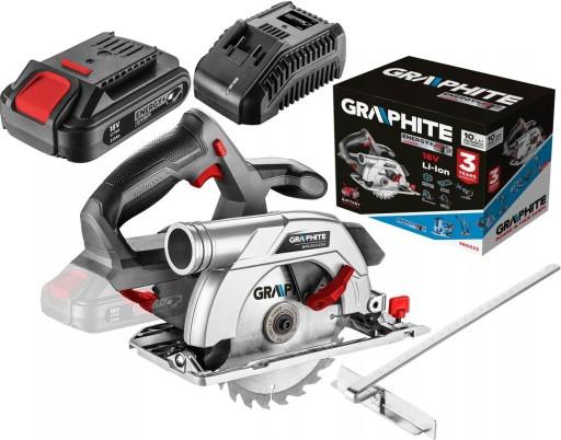 ЦИРКУЛЯРНА ПИЛА GRAPHITE 18V БЕЗЩІТКА +2Ah