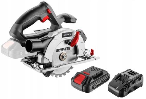 Пила циркулярна акумуляторна GRAPHITE Energy+ 18V 2AH