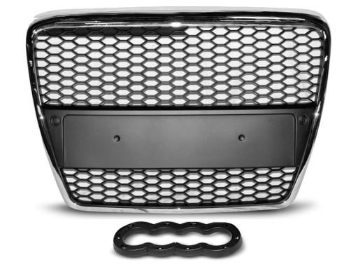 Решітка радіатора Audi A6 C6 04-08 RS хром