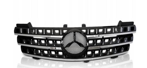 Решітка радіатора Mercedes ML W164 05-08 чорний глянець