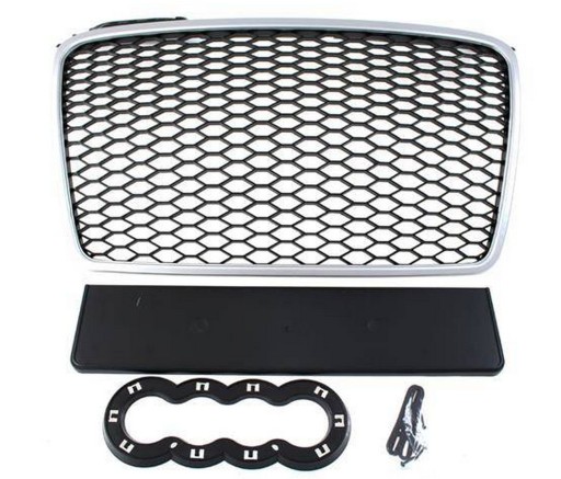 AUDI A4 B7 2004-08 RS-STYLE сріблясто-чорна решітка