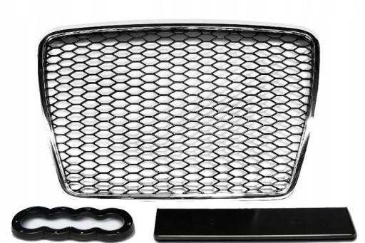 Гриль AUDI A6 C6 09-11 хром RS-стиль