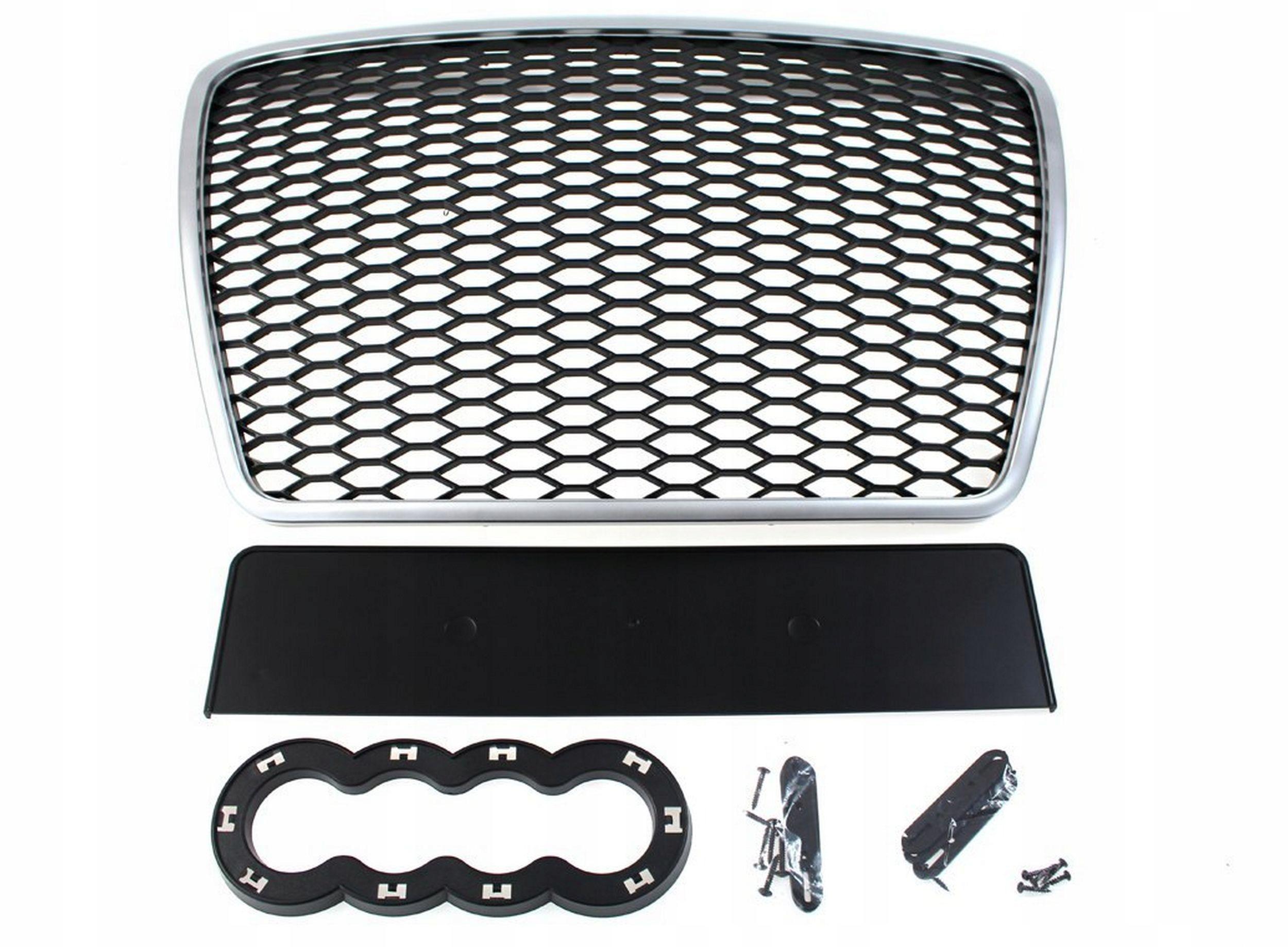 Гриль Audi A6 C6 2009-11 RS-STYLE matt silverblack