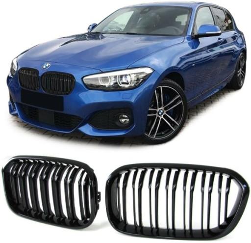 Решетка радиатора BMW F20 F21 15-18 Black GLOSSY под