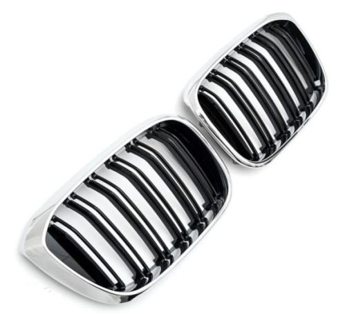 Решітка радіатора BMW X3 X4 G01 G02 look m чорний хром