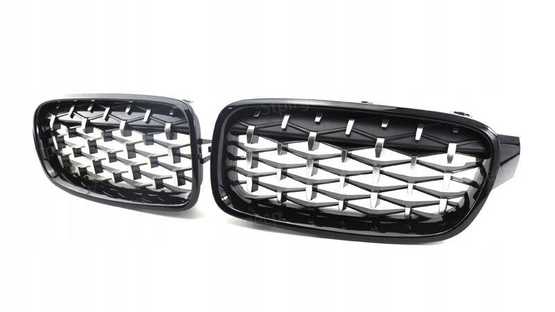 Решетка для почек тюнинг серебристый + черный BMW F30 F31