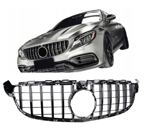 Решітка PANAMERICANA MERCEDES C63 AMG W205 CAMERA BLACK