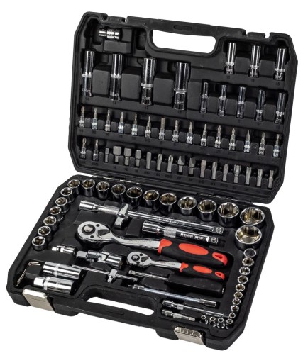 GROSLEY 51001 НАБІР ІНСТРУМЕНТІВ 1/4'' 1/2'' 94 ПОЛІРОВАНИХ в кейсі