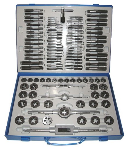 Метчики и плашки большой набор 110ELE. [N362