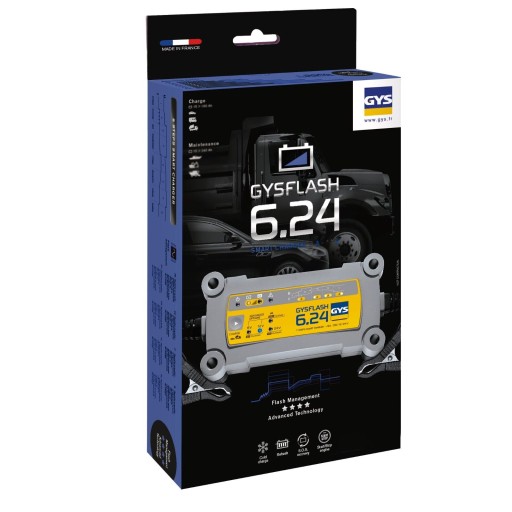 ЗАРЯДНИЙ ПРИСТРІЙ ДЛЯ АКУМУЛЯТОРІВ GYS PROFESSIONAL 6/12V 6A 24V 4A 15-300AH