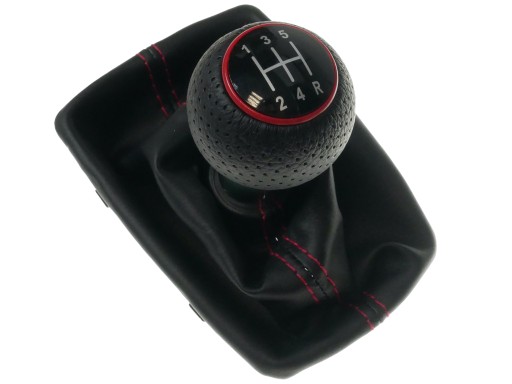 1325 - Ручка перемикання передач 5-ступінчаста Audi A4 B6 B7 червона нитка