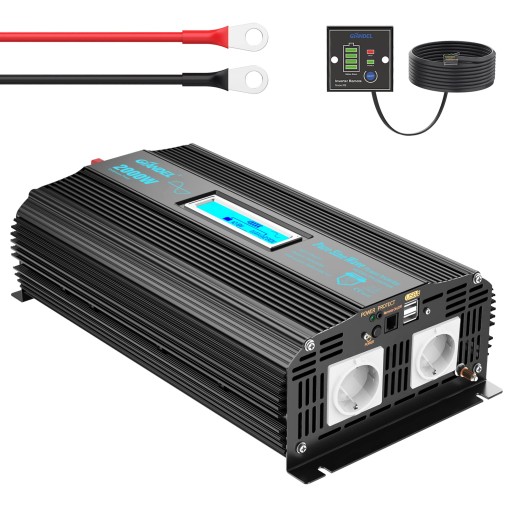 Инвертор чистой синусоиды Giandel 2000 Вт, 12 пост. тока