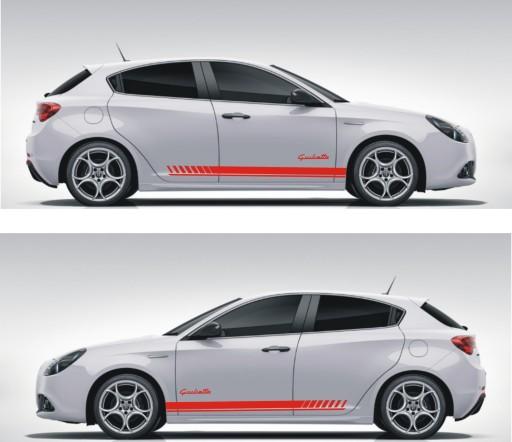 Giulietta Альфа красные полосы 180см наклейки шаблон 2