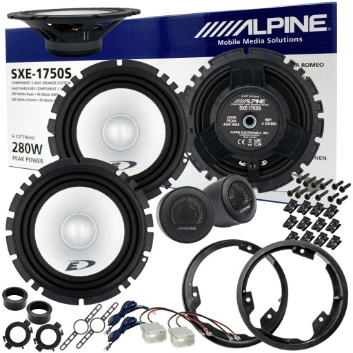 Динамики ALPINE, проставки, понижения на FORD GALAXY S-MAX ПЕРЕДНИЕ ДВЕРИ