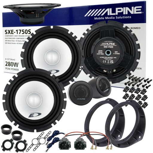 Динамики ALPINE, отдельные проставки для ПЕРЕДНИХ И ЗАДНИХ ДВЕРЕЙ HYUNDAI I20