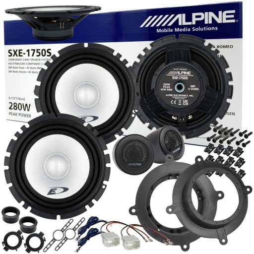 Раздельные динамики ALPINE, понижения, проставки 16,5 см для MAZDA 6 CX-5