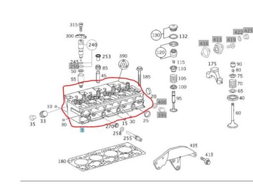 OM936 - Головка двигуна Mercedes Atego Antos