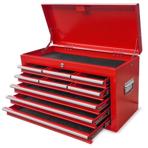 Расширение верхней инструментальной тележки, шкаф для мастерской, 9 ящиков, КРАСНЫЙ