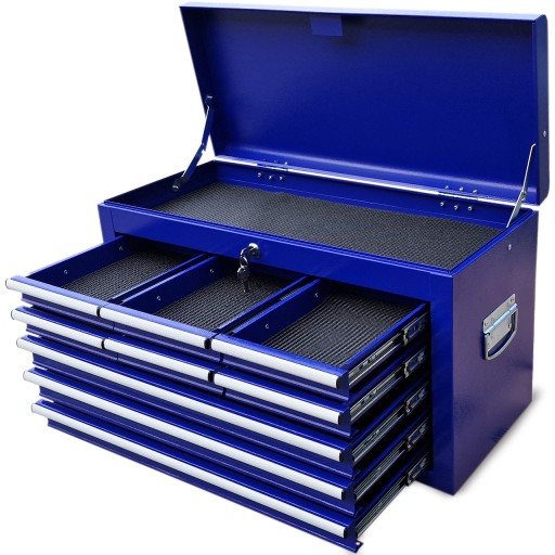 Расширение верхней инструментальной тележки, шкаф для мастерской с 9 ящиками, СИНИЙ