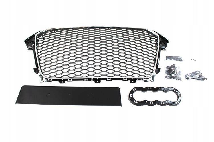 PP-GR-097 - Решітка Audi A4 B8 RS-Style Chrome-Black 12-15 PDC