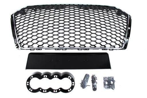 Решітка Audi A4 B9 RS-Style Chrome 2016 + PDC