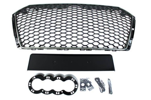 Решітка Audi A4 B9 RS-Style Satin Black 2016+ PDC TUNING SPORT