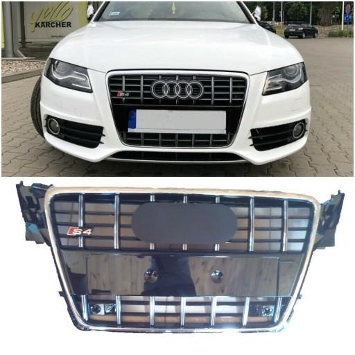 Решітка радіатора Audi A4 2008-2012 S4 Chrome