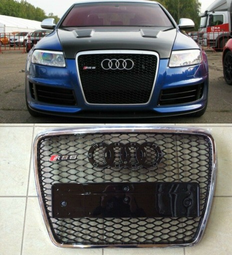 Решітка радіатора Audi RS6 A6 2008-2012 Хром