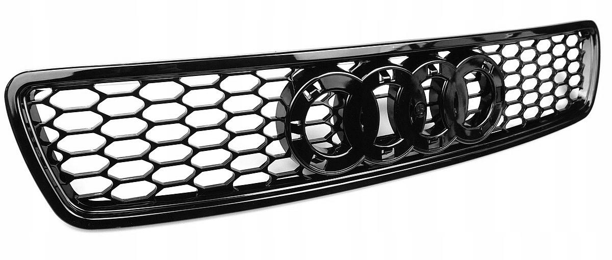 Гриль, манекен RS AUDI A4 B5 94-00 черный глянец