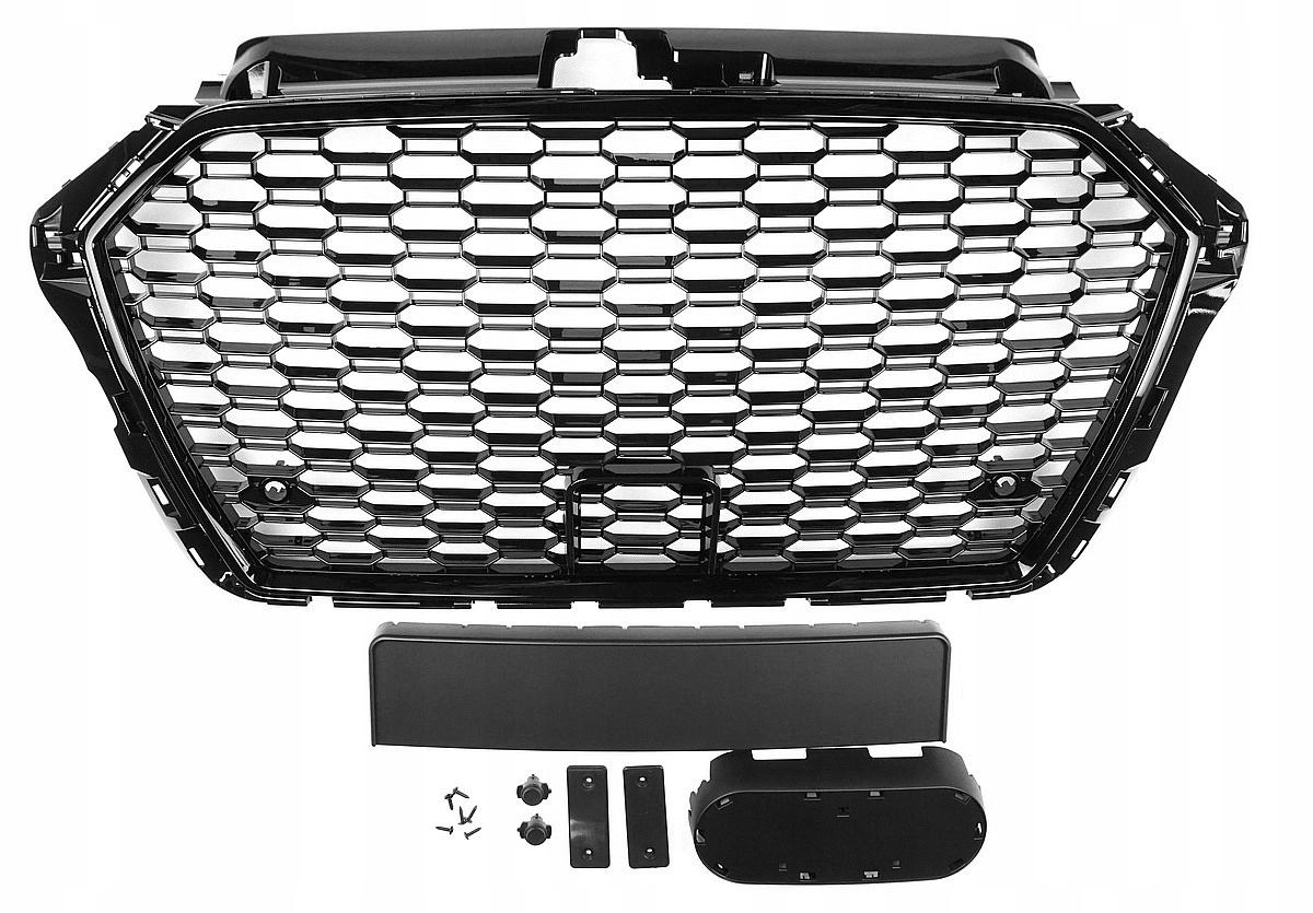 Решітка радіатора чорний глянець Audi A3 8V 2017-LIFT