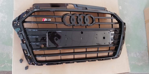 Решітка для AUDI A3 8V S3 2016-2020 після рестайлінгу S3 стиль глянцевий чорний