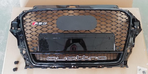 Решітка для Audi A3 12-15 RS3 style, quattro black gloss