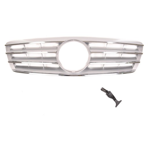 Решітка радіатора для MERCEDES C-Class (W203) Sedan 2000 - 2007 (срібло / хром)