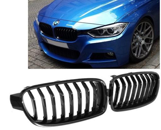 Гриль почки BMW 3 F30 F31 M пакет черный глянец
