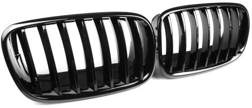 Гриль почки BMW X5 E70 / X6 E71 глянцевый черный