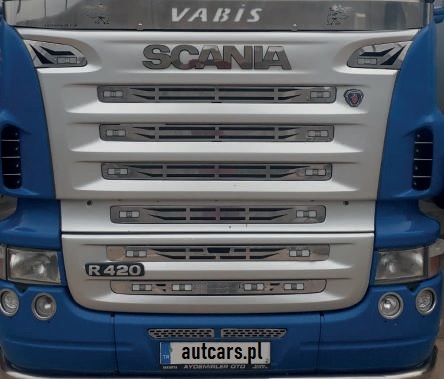 Решетка из нержавеющей стали Inox Super Mirror Scania 2004-2009 / R SERIE 2