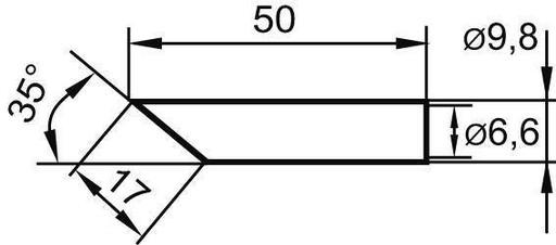 Паяльное жало 35 0832LDLF 17мм Ersa
