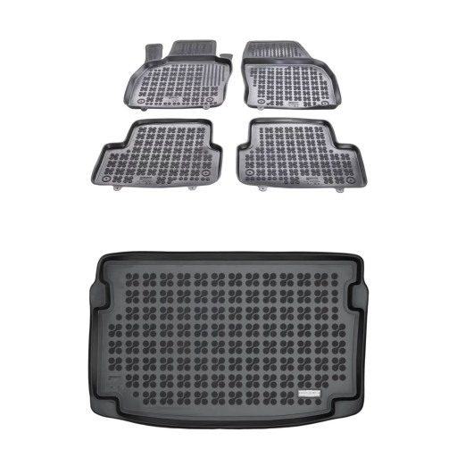 Комплект резиновых ковриков и коврик для Audi A1 II GB 2018 г.в., верхний пол багажника
