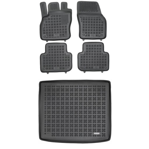 Комплект резиновых ковриков и коврик для Audi Q3 II 2018 г.в., верхний пол багажника